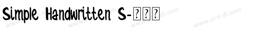 Simple Handwritten S字体转换